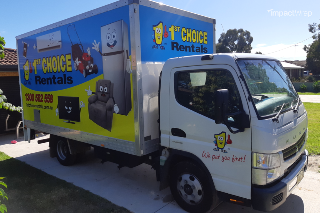 Full truck wrap for 1st Choice Rentals