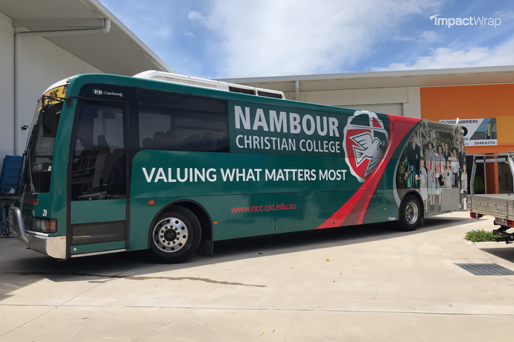 Full Wrap Advertising for Nambour Christian College Bus