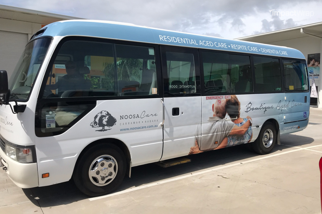 Full wrap for the Noosa Care home mini bus